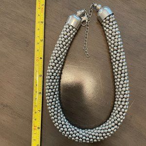 Chunky silver necklace